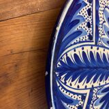 Andalusian decorative dish blue sign