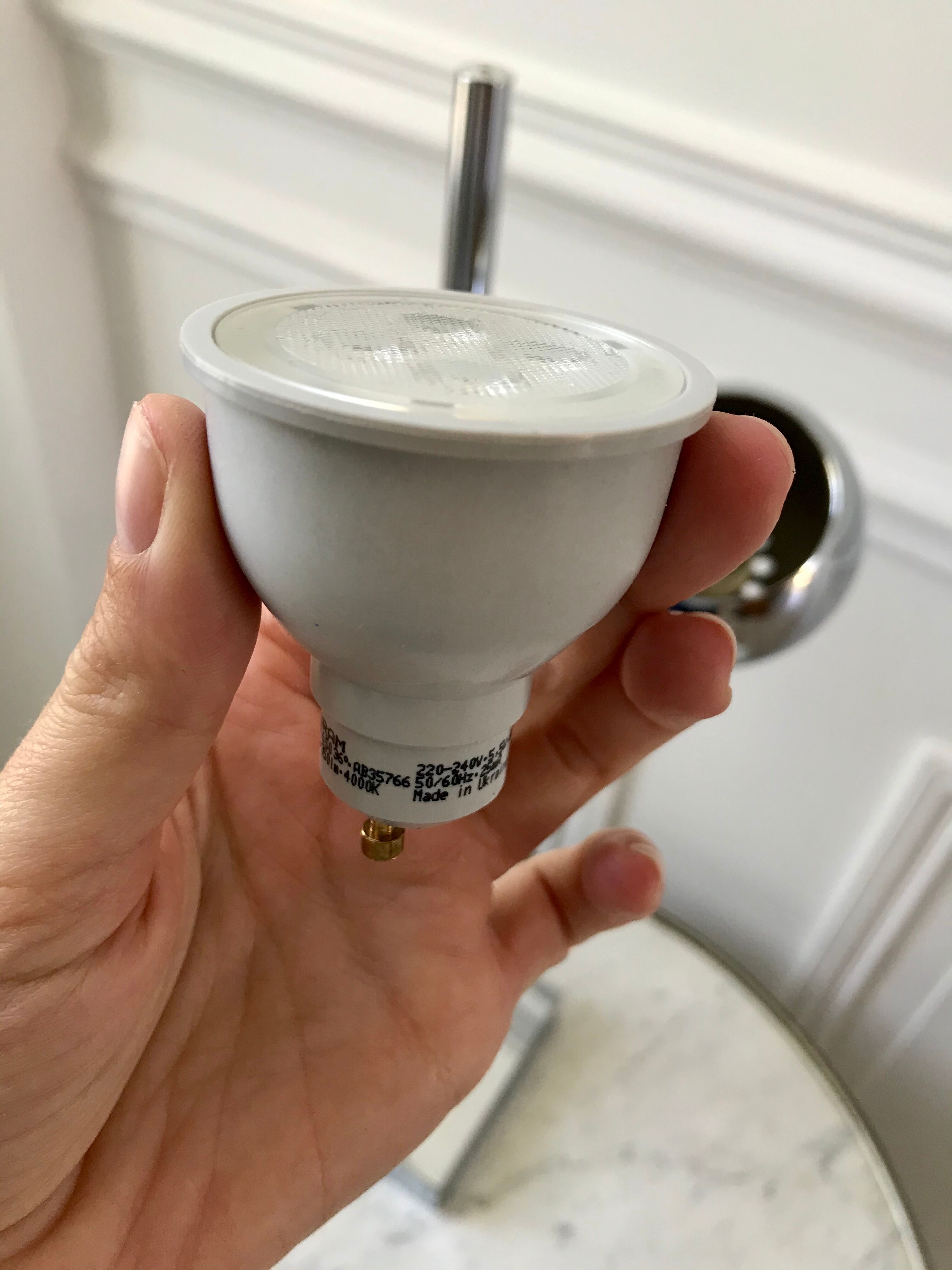 Modular eyeball lamp chrome 70s-80s