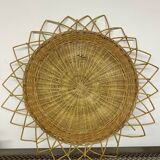 Rattan sun mirror