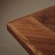 Solid oak table with marquetry, France, circa 1940.