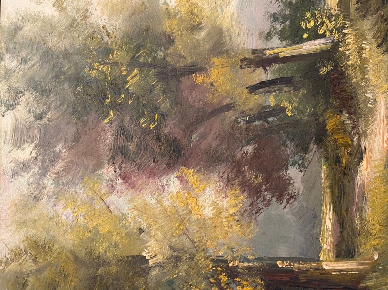 Painting, Landscape, Lyon School, mid-20th century