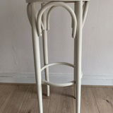 Vintage bistro stool canned white