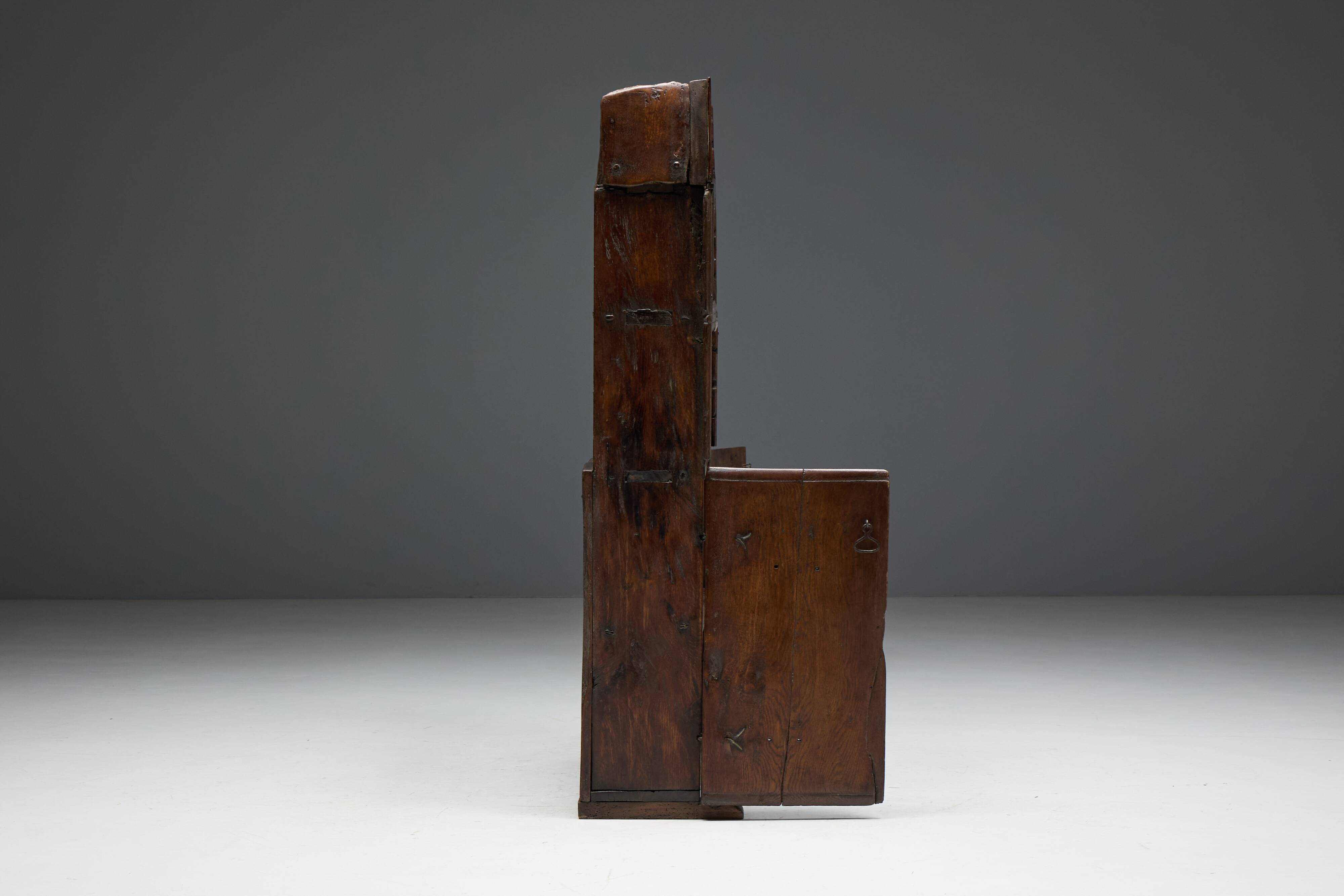 Antique Art Populaire Cabinet, France, 19th Century