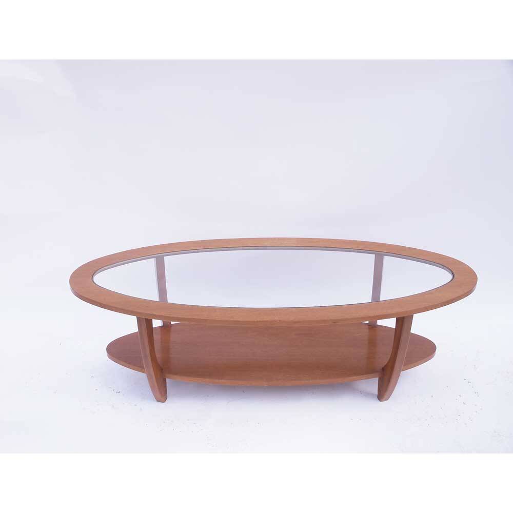 Table basse scandinave ovale vintage