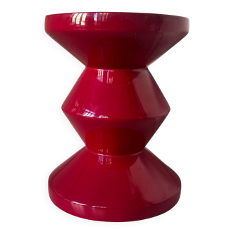 ZigZag Red Bordeaux Stool POlS POTTEN