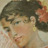 Tableau portrait de femme gitane