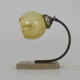 Desk lamp, Art Deco table lamp with swivel head, marble base, bronze foot