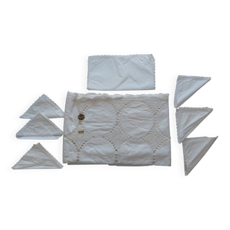 Hand-embroidered tablecloth