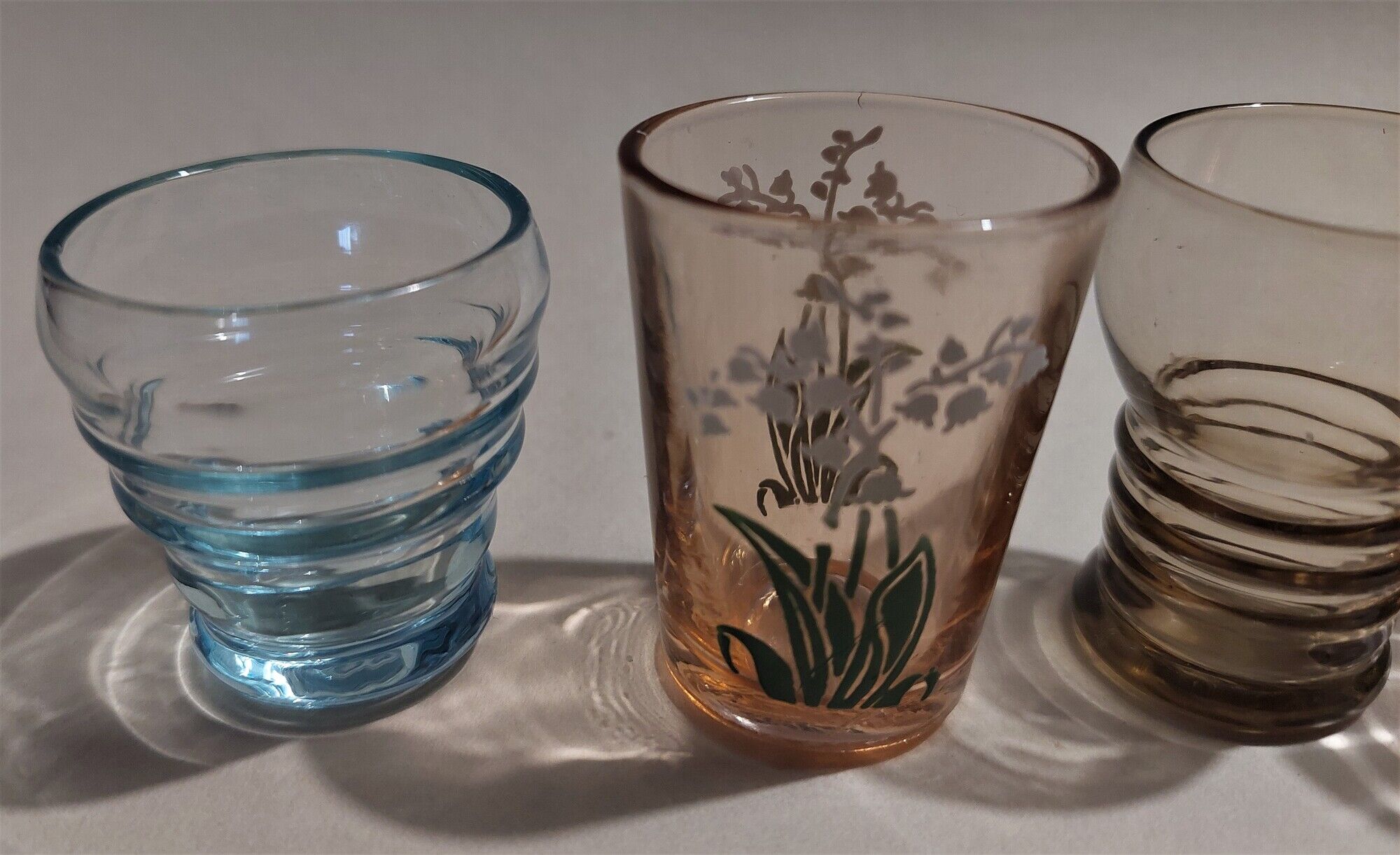 Vintage shooter shot glasses series of six assorted colors