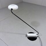 Lampe de bureau italienne en blanc et noir, années 1980