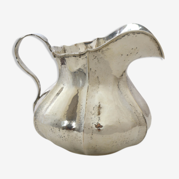 Hammered silver carafe, Jug silver 800, 1950-1970