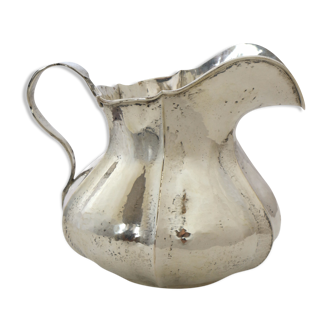 Hammered silver carafe, Jug silver 800, 1950-1970