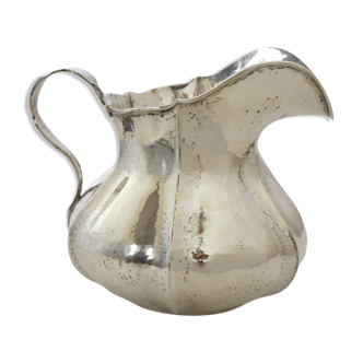 Carafe argentée martelée cruche argent 800 1950-1970