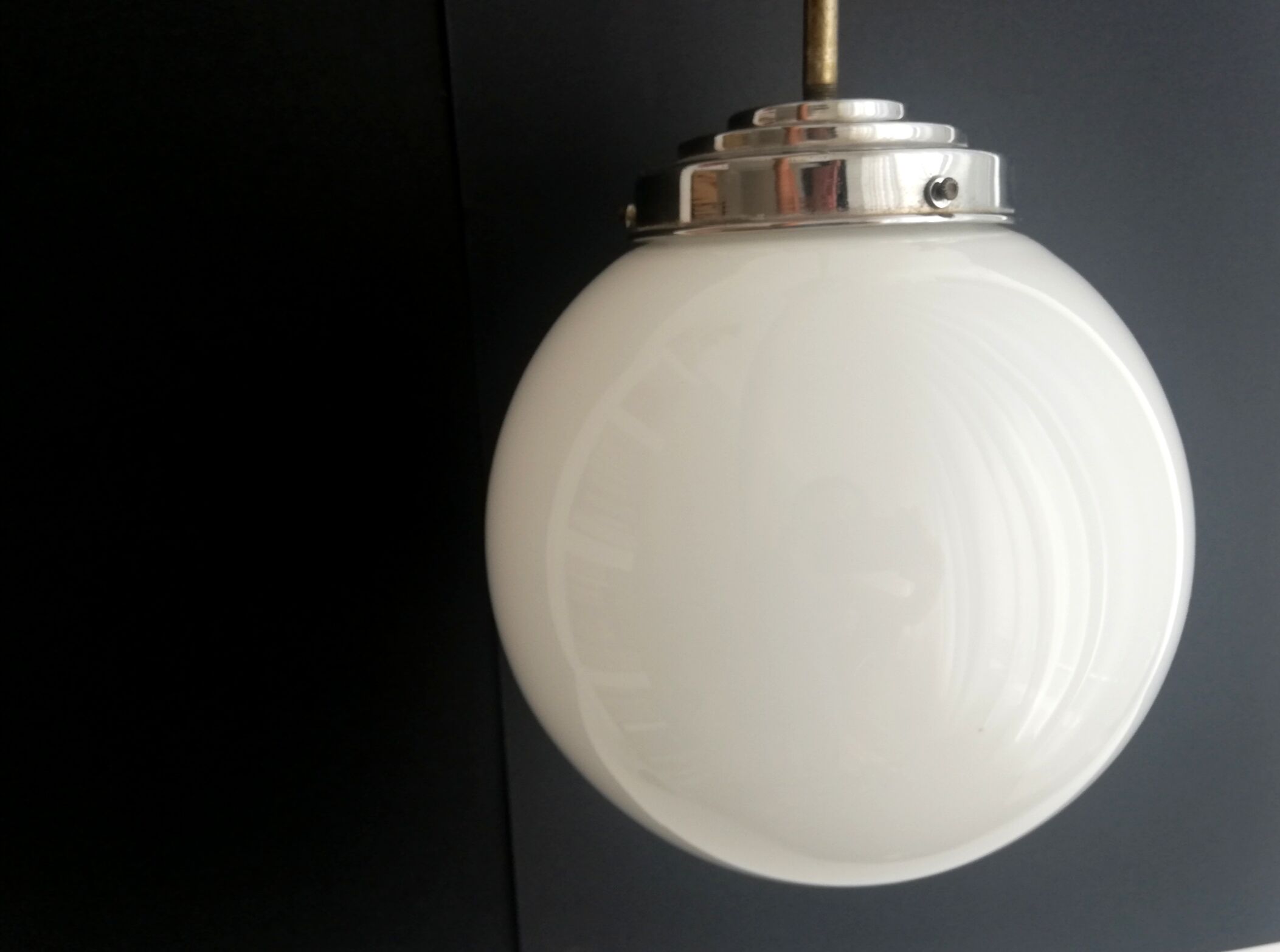 Mid century modern ceiling lamp 40s pendant glass ball