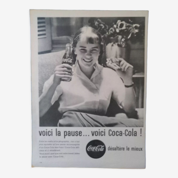 Une publicité papier Coca Cola