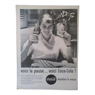 Une publicité papier Coca Cola