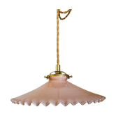 Suspension en opaline rose