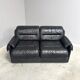 Black leather 2 seat sofa by Dreipunkt, 1970s
