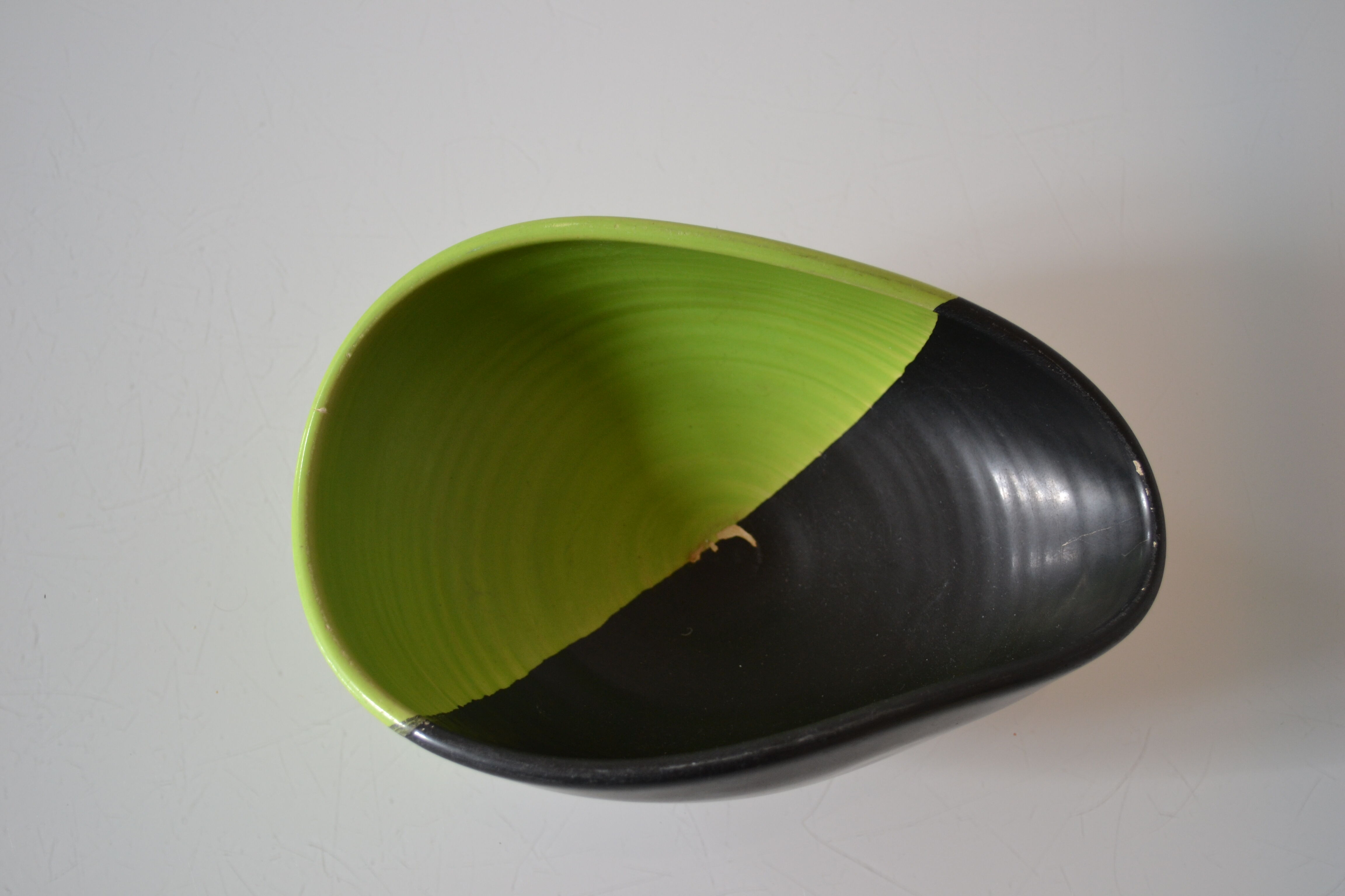 Vintage two-tone ceramic cup 50's