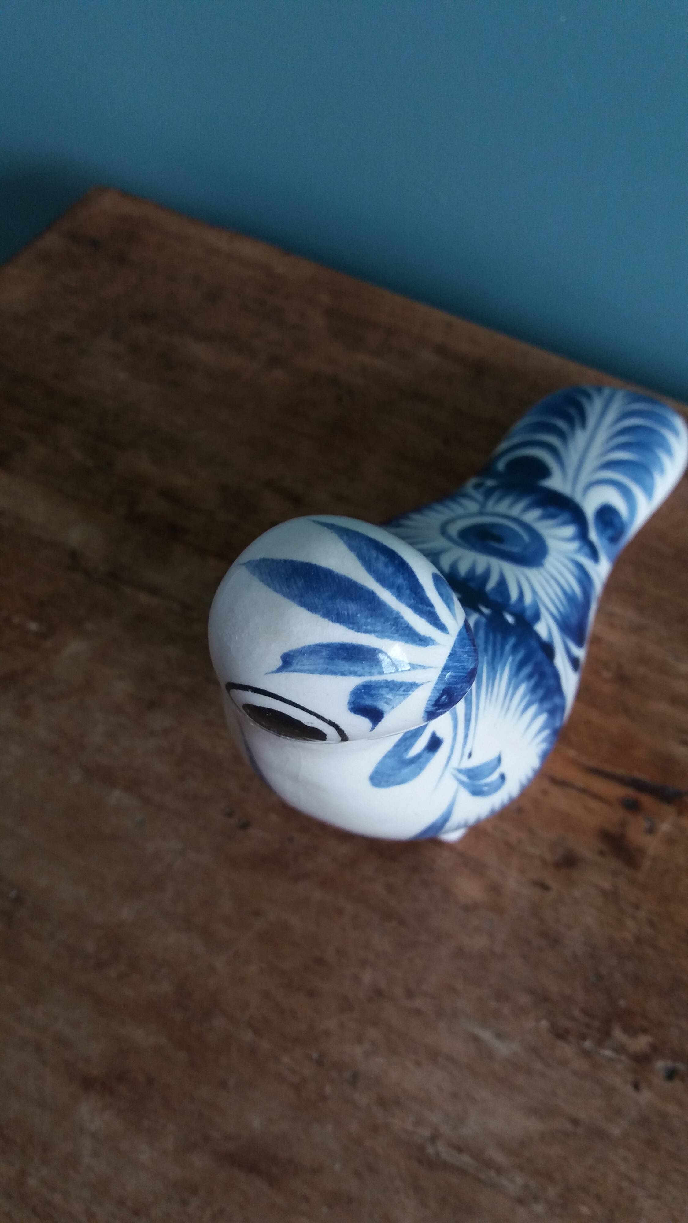 Ceramic bird, hand-painted, Mexico