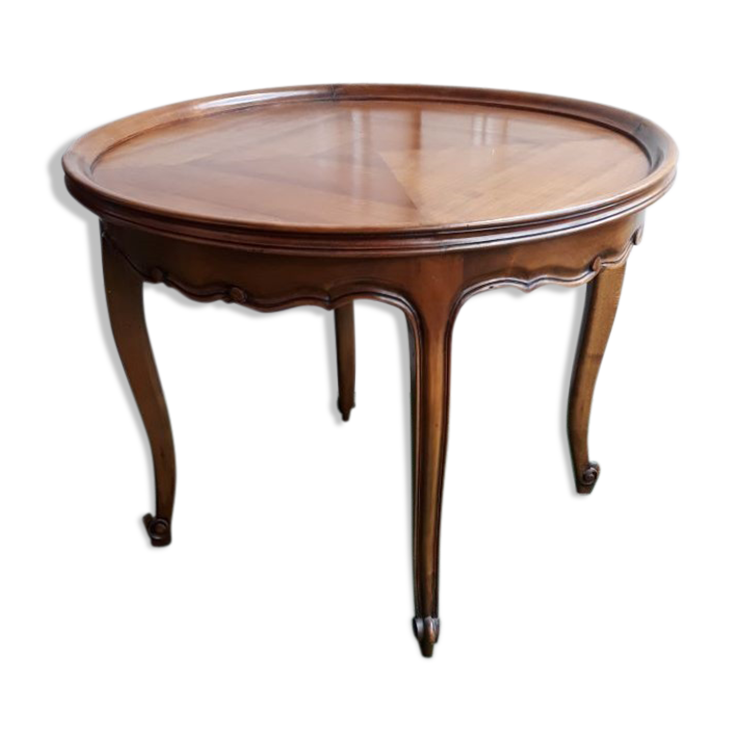 Louis XV-style solid cherry coffee table early 20th century