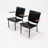 Set of 2 minimalist armchairs dutch design 1960s