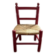 Chaise en bois et paille