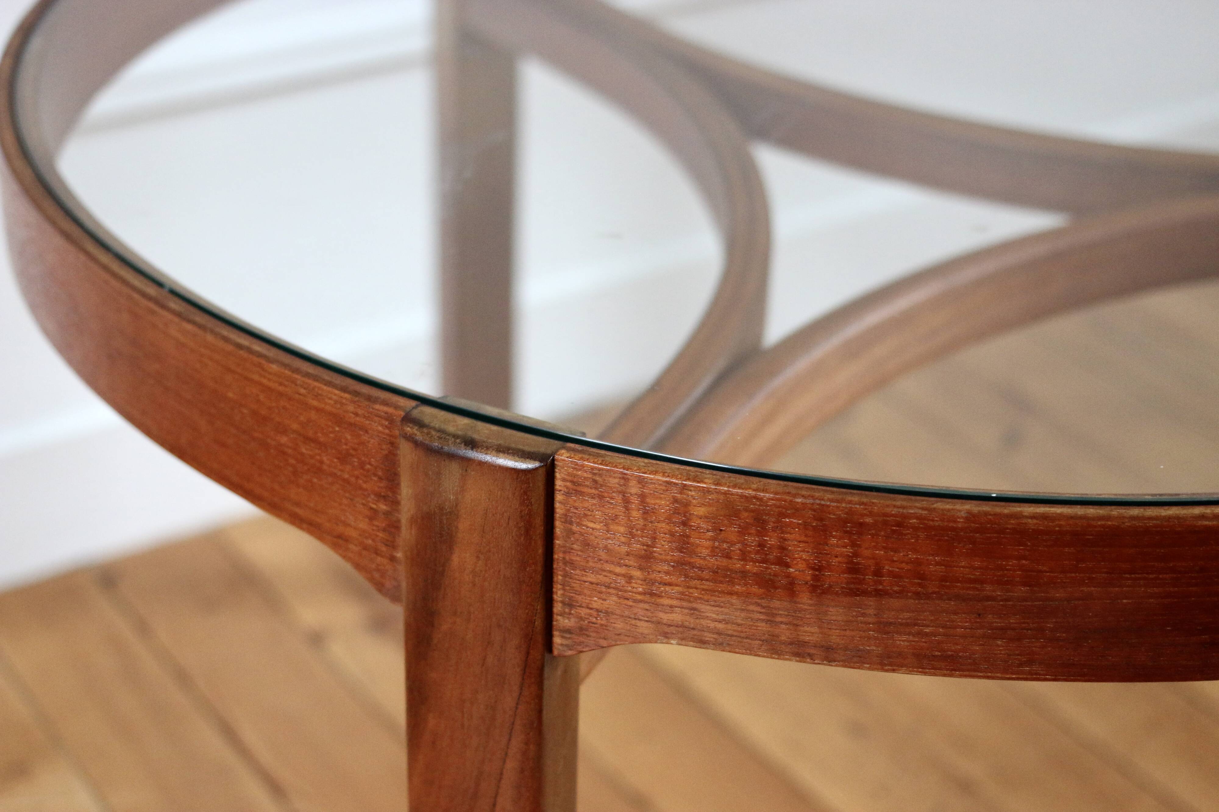 Scandinavian coffee table vintage teak Nathan