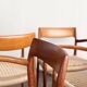 Chaises de Salle à Manger Danoises  Modèle 57 en Teck, Niels O. Møller,  JL Mollers, Ensemble de 6