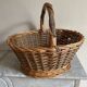 Panier osier gris vert