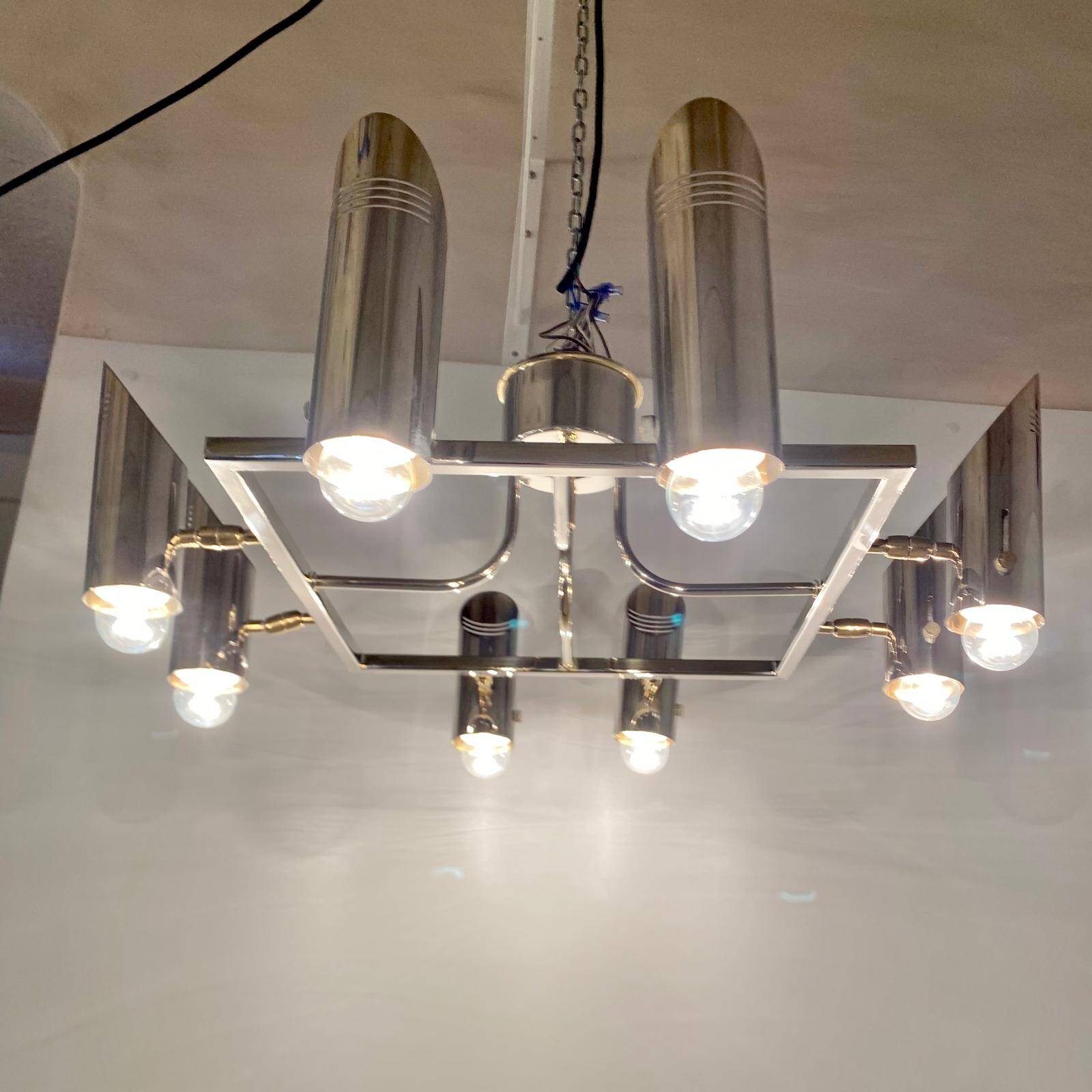 Space Age Multi Lights Ceiling Lamp in the Style of Stilnovo, Italy 1970's