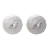 Pair of Round Murano Glass Ceiling Lights or Sconces, Italy