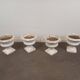 Jardinières Médicis en béton, lot de 4