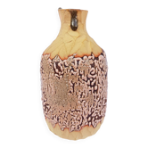 Glazed stoneware single-stem vase, handmade ceramic