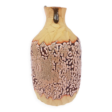 Glazed stoneware single-stem vase, handmade ceramic