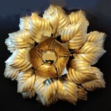 Wall lamp golden leaves 3 corollas