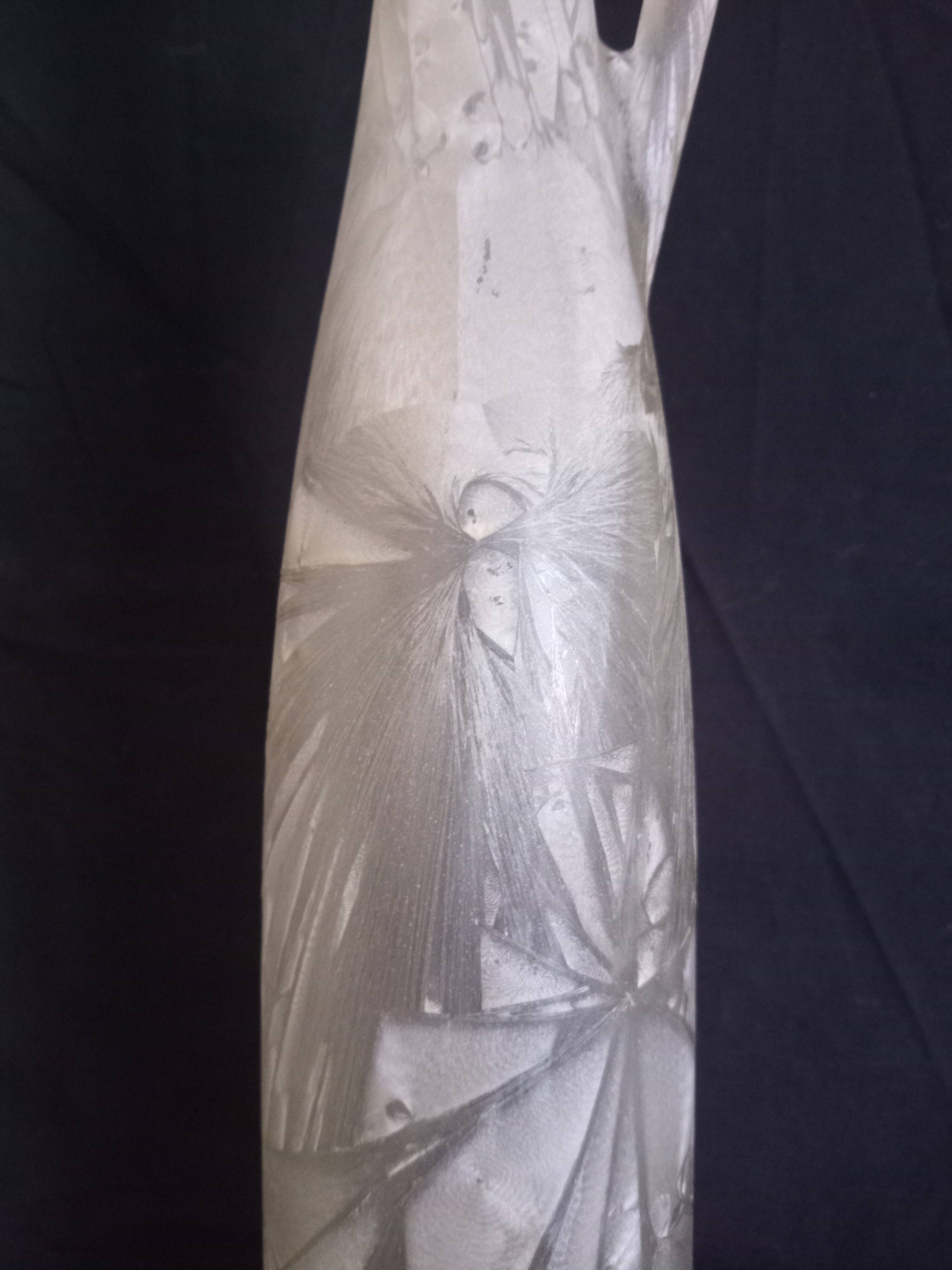 Kevin Stal (Son of Eric Saint Val) - Frosted glass bottle vase, h-48 cm.