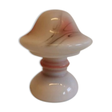 Table lamp in white opaline glass with coloured decorations