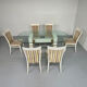 6 chaises design thonet gebruder laquage craquelé années 80 vintage
