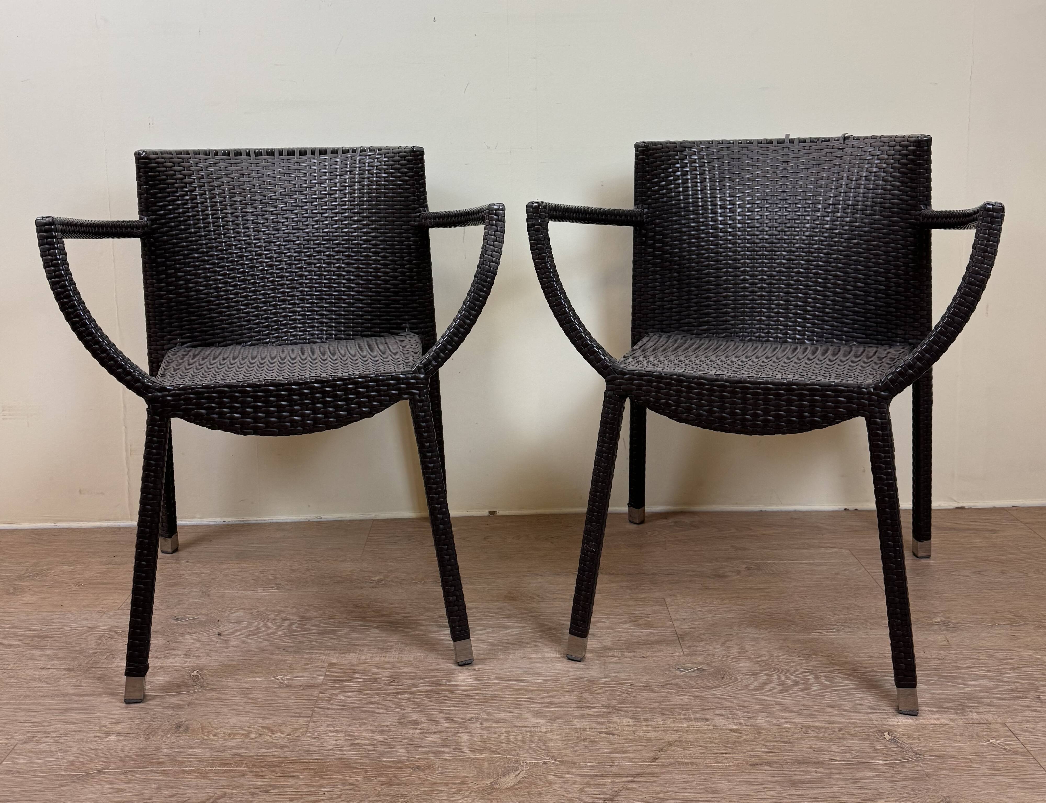 Paire De Fauteuils CanCan Par Komplot Design Pour Arro Années 90 Noir Bois Et Métal