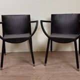 Pair of emu nilo model armchairs design by chiaramonte and marin circa 2000 (still published)