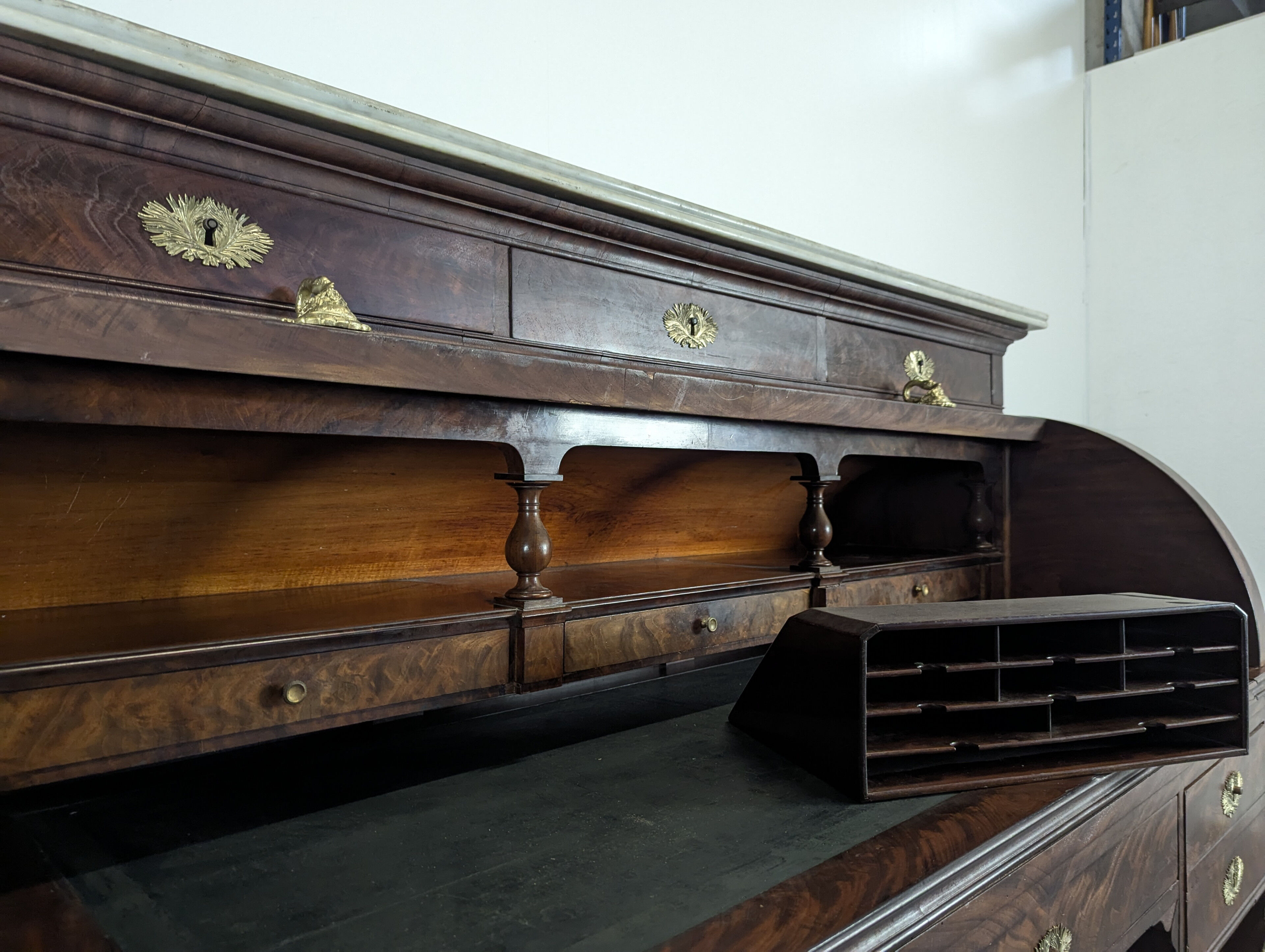 Bureau cylindre d'époque Empire