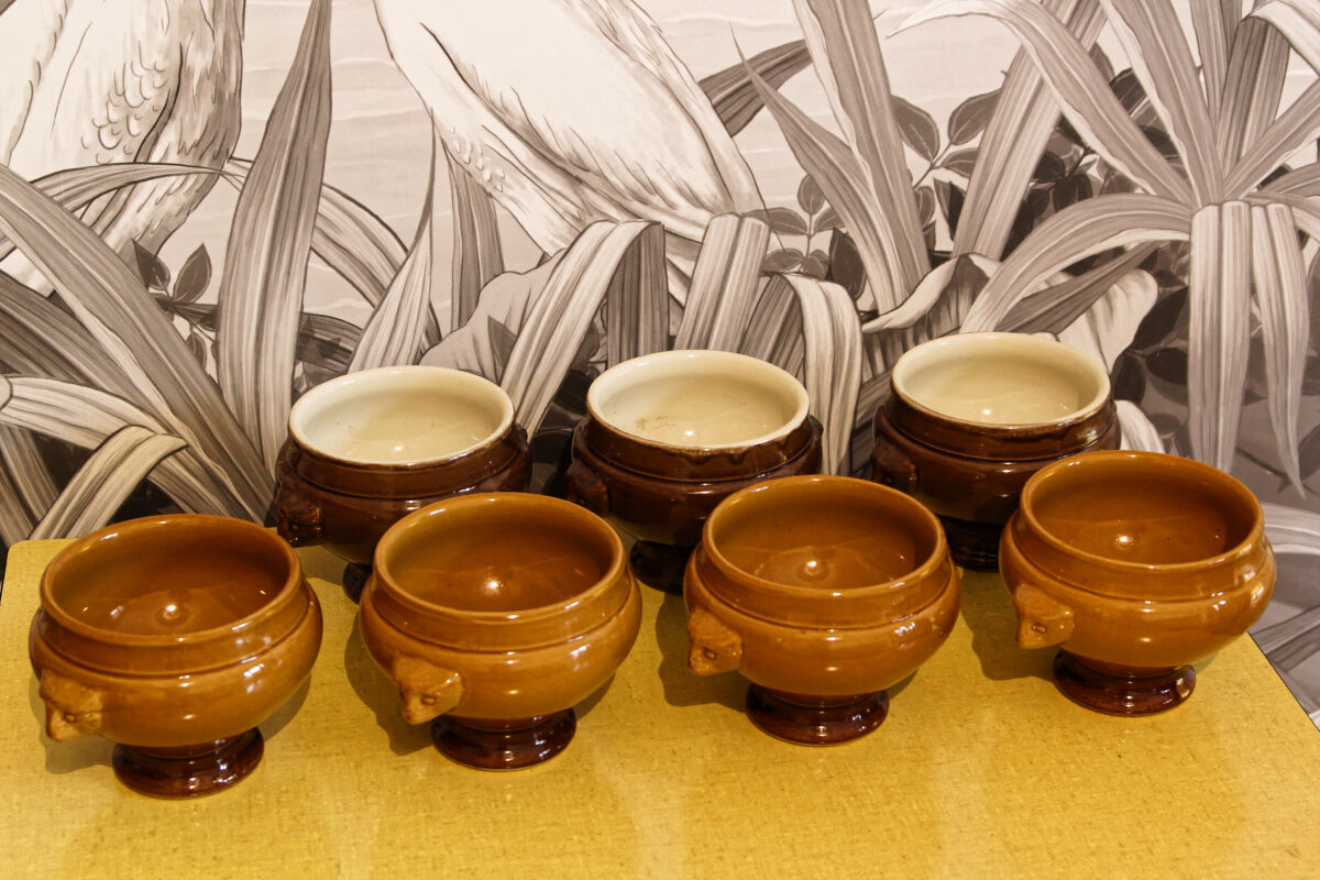 Set of 7 bear head bowls