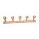 Coat rack with 5 turned wooden hooks from the 30s