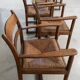 Set of 6 Brutalist dining chairs in Mid-century oak.