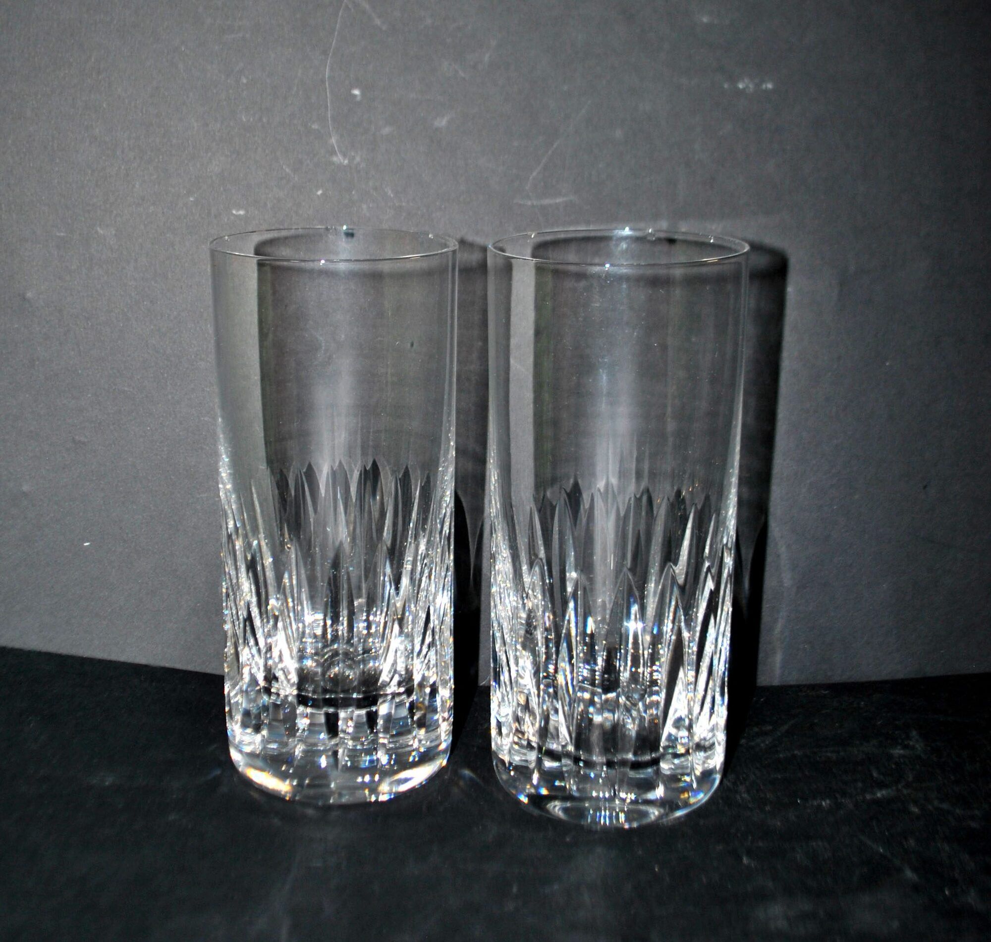 Saint-louis set of 2 juice or whisky long drink glasses avignon in cut crystal for bar