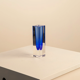 Blue "Square" vase by Flavio Poli for Seguso 60's