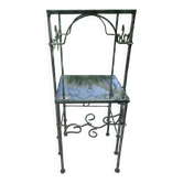 Stands / Nesting tables in patinated wrought iron with antique glass Olivier CORRO