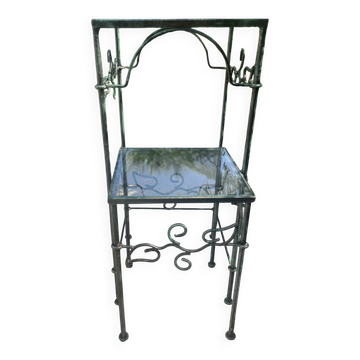 Stands / Nesting tables in patinated wrought iron with antique glass Olivier CORRO
