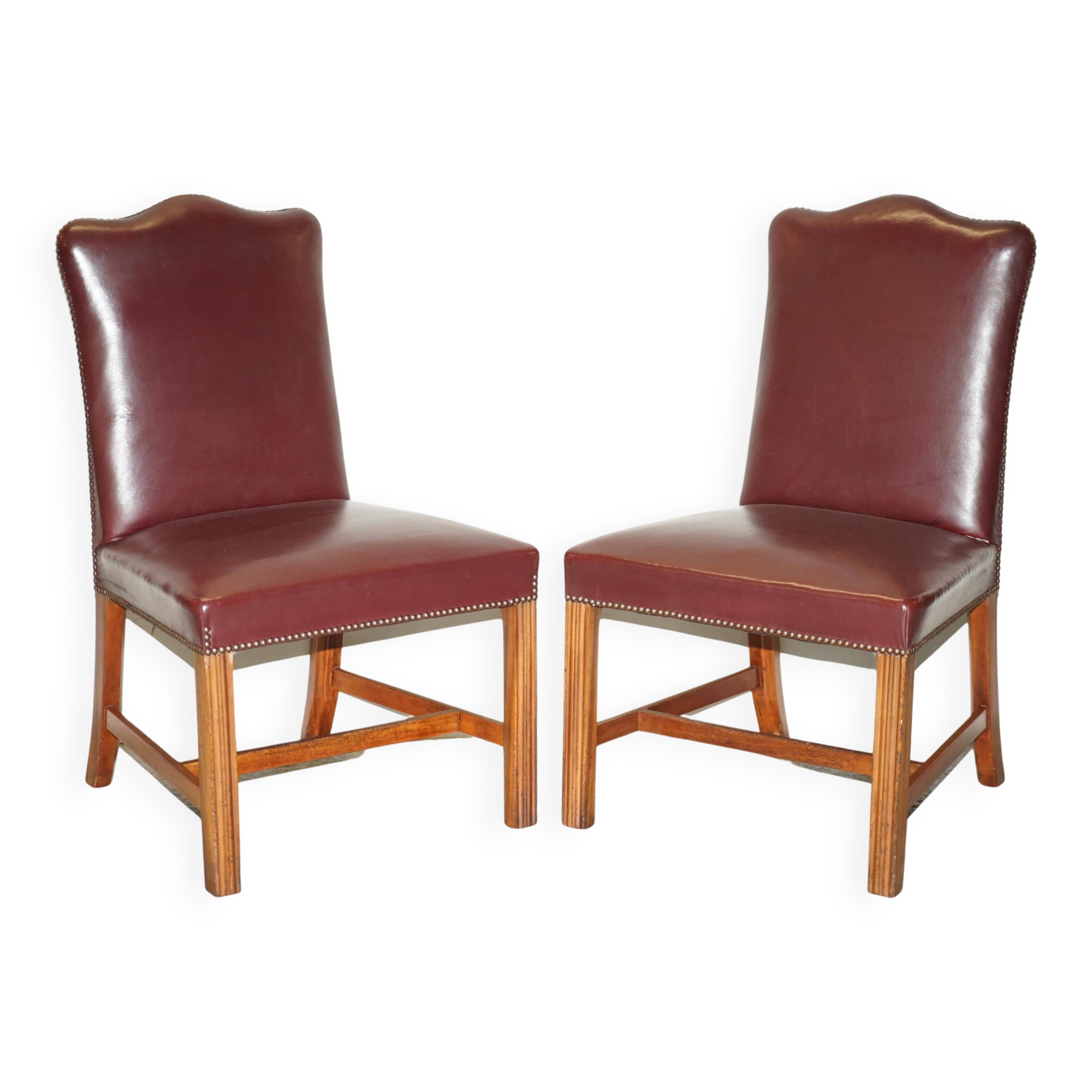 Pair of Spencer House leather office chairs